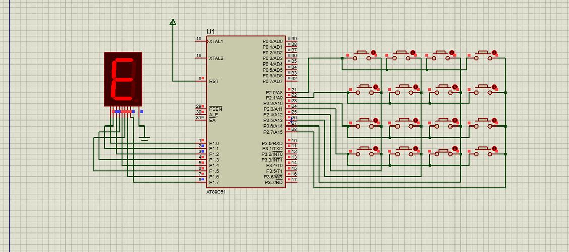 4x4矩阵键盘,4X4矩阵键盘电路实现的原理是