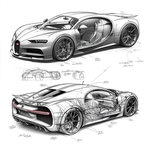 布加迪一步一步画/布加迪怎么画图片大全