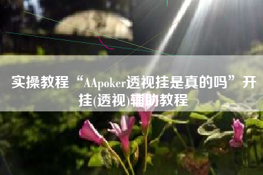 实操教程“AApoker透视挂是真的吗”开挂(透视)辅助教程