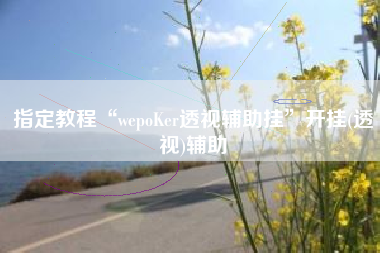 指定教程“wepoKer透视辅助挂”开挂(透视)辅助