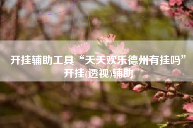 开挂辅助工具“天天欢乐德州有挂吗”开挂(透视)辅助