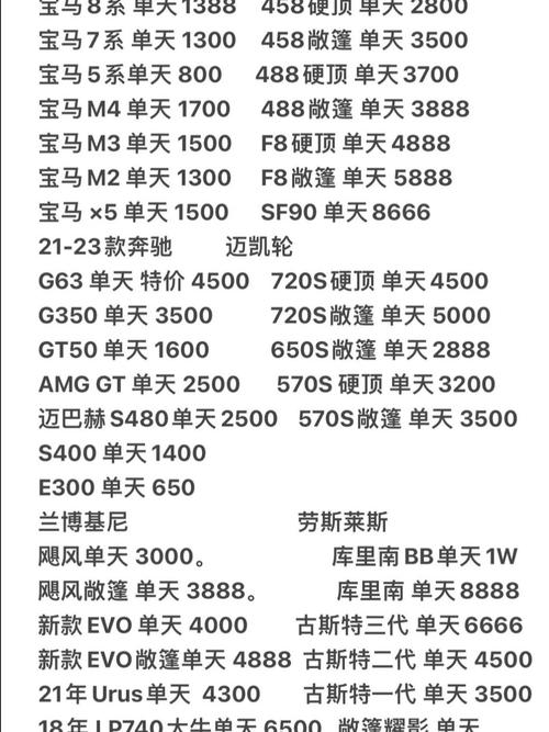 滴滴公司租车价格表,滴滴公司租车多少钱
