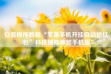 安装程序教程“苹果手机开挂自动抢红包”科技辅助神器手机版