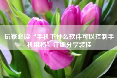 玩家必读“手机下什么软件可以控制手机麻将”详细分享装挂