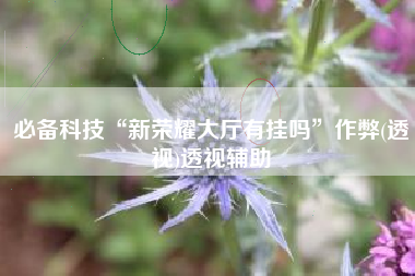必备科技“新荣耀大厅有挂吗”作弊(透视)透视辅助