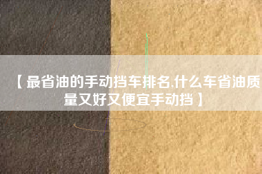 【最省油的手动挡车排名,什么车省油质量又好又便宜手动挡】
