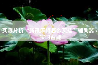 实测分析“腾讯麻将怎么买挂”辅助器 - 实时智能