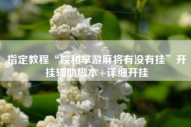指定教程“皖和掌游麻将有没有挂”开挂辅助脚本+详细开挂