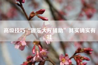 高级技巧“趣乐大厅辅助”其实确实有挂