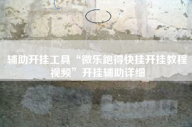 辅助开挂工具“微乐跑得快挂开挂教程视频”开挂辅助详细