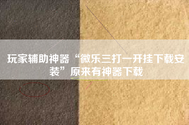 玩家辅助神器“微乐三打一开挂下载安装”原来有神器下载